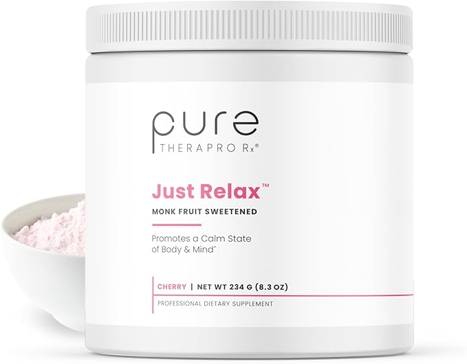 Pure Therapro Rx Just Relax Cherry - 60 Servings | Supports Relaxed Mood & Healthy Blood Pressure | Myo-inositol, Di-Magnesium Malate, GABA, Taurine, & L-Theanine