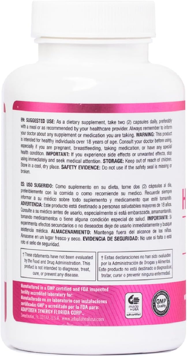 Hormone Balance for Women - Adaptogens Supplement - Vitex, Ginseng and Cat’s Claw – Vegan, Gluten and Dairy Free (180 Capsules / 700 mg)