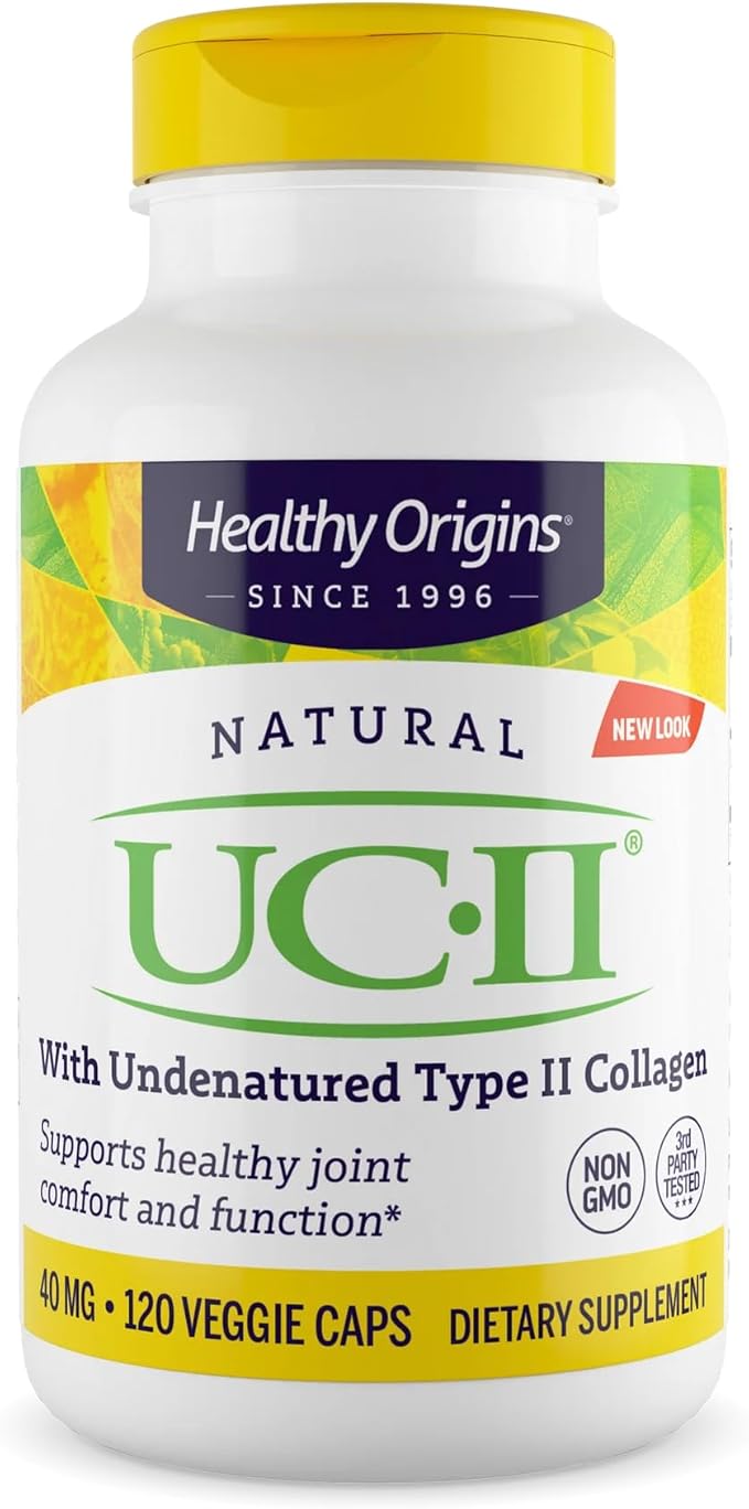 Healthy Origins UC-II 40 mg (Undenatured Type II Collagen, Non-GMO, Gluten Free, Joint Support), 120 Veggie Caps
