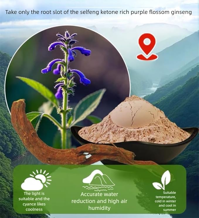 Dan Shen Powder Salvia Miltiorrhiza Powder Red Sage Root 丹参粉 120mesh (8.81oz)
