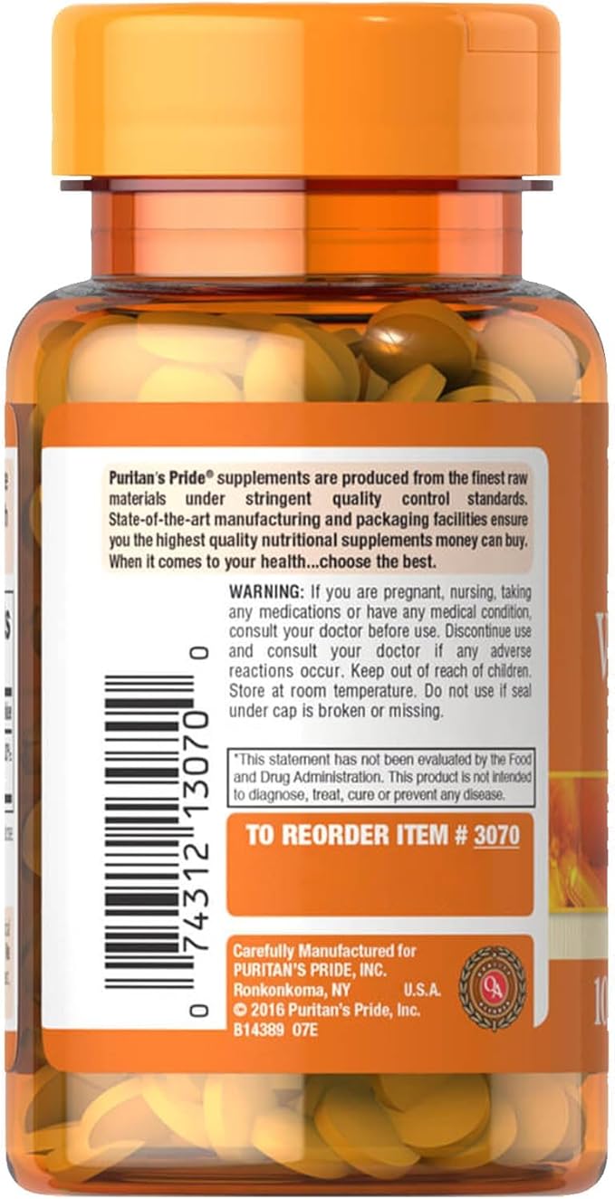 Puritan's Pride Premium Vitamin K 100mcg, Dietary Supplement for Bone, Joint, and Blood Clotting Health Support, 100 Day Supply, 100 Tablets