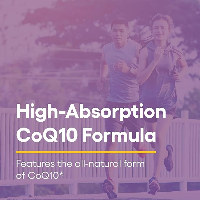 Natural Factors Coenzyme Q10 100 mg, Natural Coenzyme Q10 Supplement for Energy, Heart and Cognitive Support, 120 Softgels