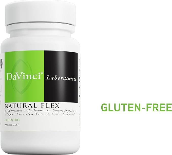 DAVINCI Labs Natural Flex - A Glucosamine and Chondroitin Sulfate Supplement to Support Connective Tissue and Joint Functions - Gluten Free - 90 Capsules