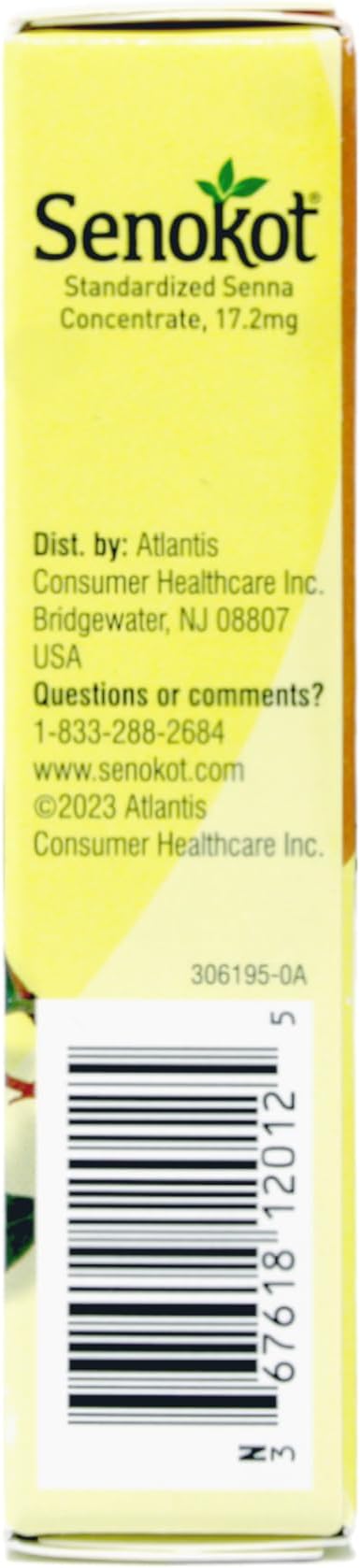 Senokot Extra Strength Natural Vegetable Laxative - 12 Tablets Each (Value Pack of 6)
