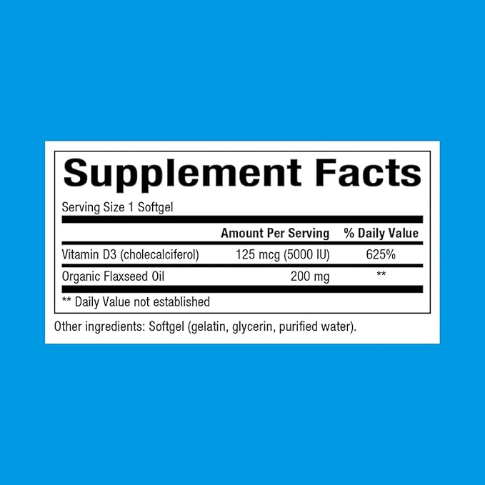Natural Factors Vitamin D3 5000 IU 240/SG (Multi-Pack)