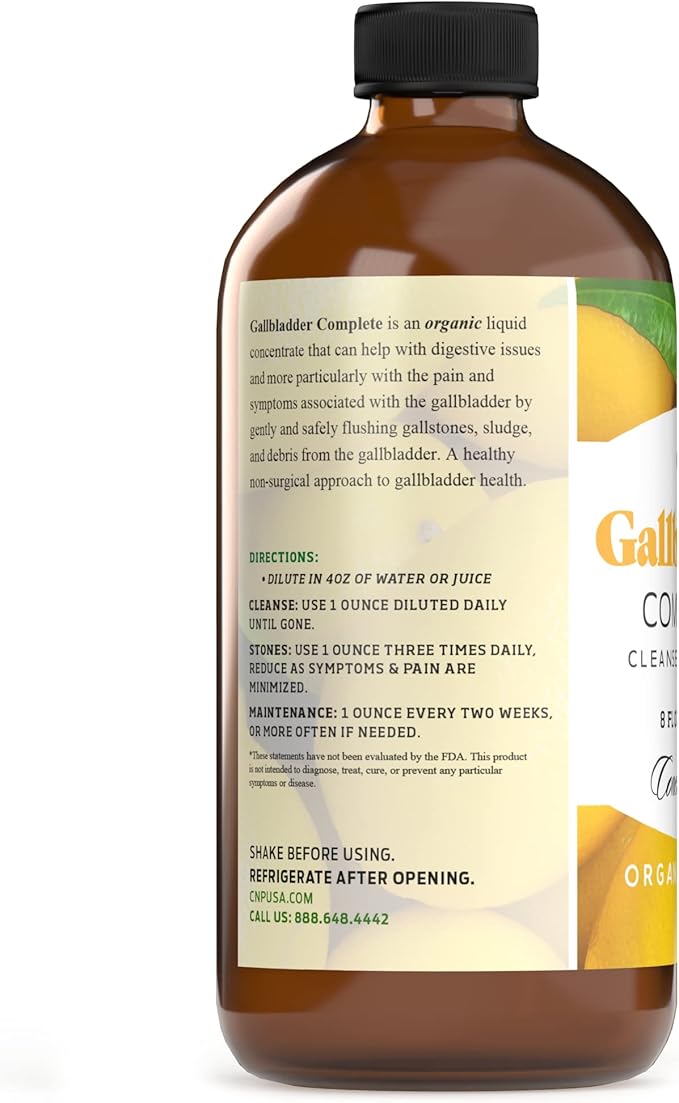 Gallbladder Complete 8oz Organic Liquid Concentrate - Digestive Vinegar Bitters Supplement