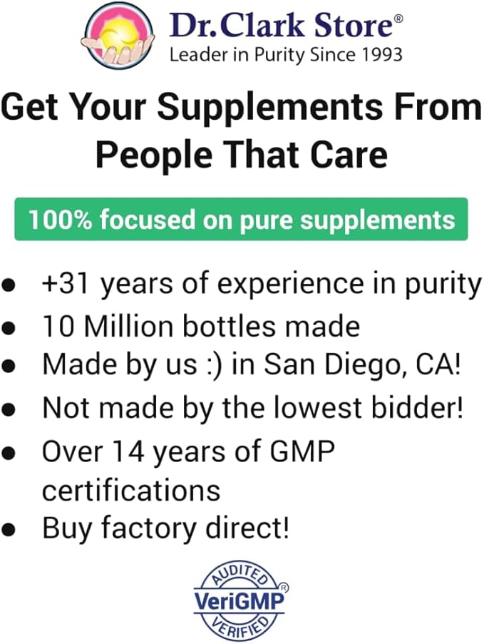 Dr. Clark Arginine, 500mg, 100 Gelatin Gelatin Capsules