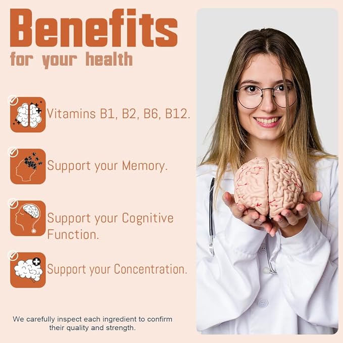 Brain Dose Premium Nootropics - Caffeine-Free Extra Strength Formula for Men & Women - Supports Brain Health, Cognitive Focus & Memory Retention, Pack of 5.