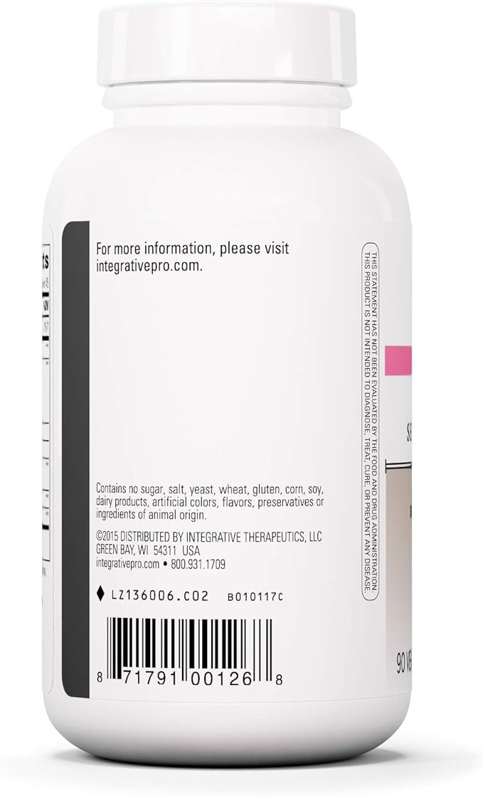 Integrative Therapeutics Similase Sensitive Stomach - Digestive Enzymes with Soothing Herbs* - with Marshmallow, Slippery Elm, & Licorice Root - Dairy Free - 90 Vegetable Capsules