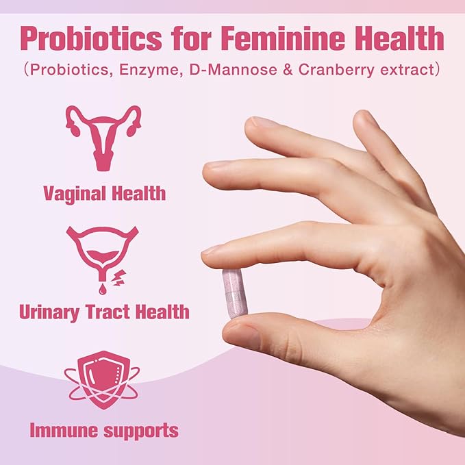 Probiotics for Women, 100 Billion CFU Womens Probiotic with Prebiotics, Digestive Enzymes, D-Mannose & Cranberry Extract for Immune Support, Vaginal & Urinary Health, Digestive Balance - 120 Capsules