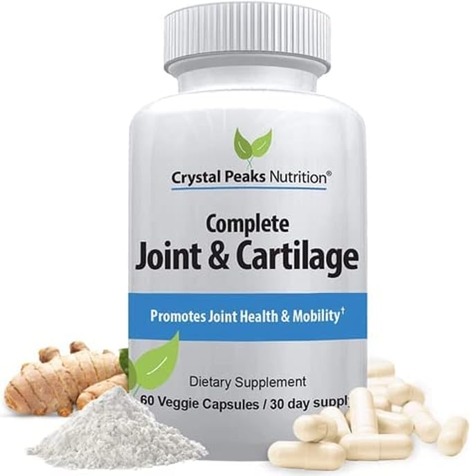 Joint Supplement with MAX Strength Turmeric Curcumin - Joint Support Capsules - Daily Vegan Turmeric for Joint Mobility and Flexibility with Black Pepper Extract BioPerine. 60 Capsules/30 Day Supply