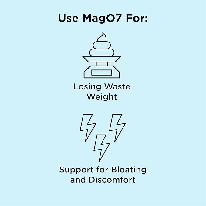 nbpure MagO7 - Natural Colon Cleanse & Detox | Occasional Constipation Relief, Stool Softening, & Bloating Support for Men & Women | Ozonated Magnesium Oxide, 90 Capsules