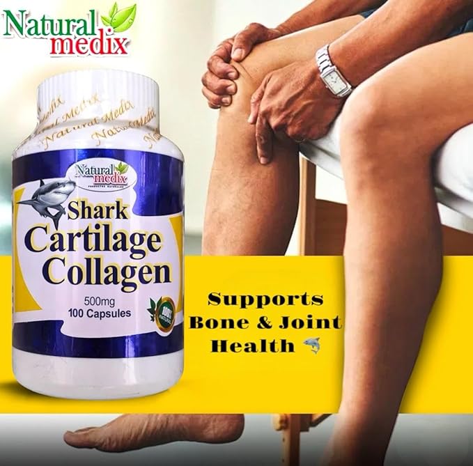 Cartilage – Joint Support Supplement with Glucosamine, Collagen & Magnesium – 100 Caps - Cartílago de Tiburon