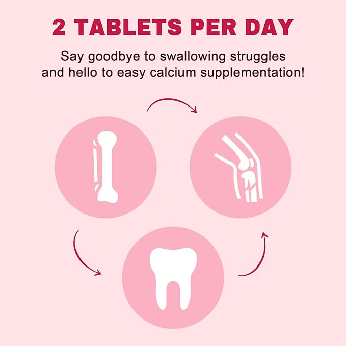 Calcium Citrate 1200 mg with Vitamin D3 Supplement for Women & Men, Calcium Magnesium Zinc D3 for Bone Muscle & Teeth Health - 120 Count - 60 Day Vegan Supply