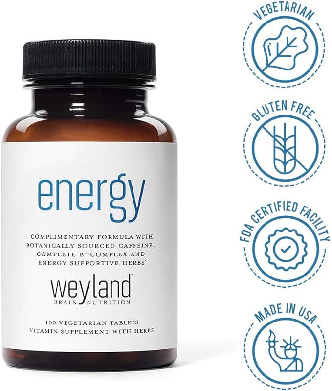 Weyland: Energy - Complimentary Formula w/Botanically Sourced Caffeine, Complete B-Complex and Energy Supportive Herbs