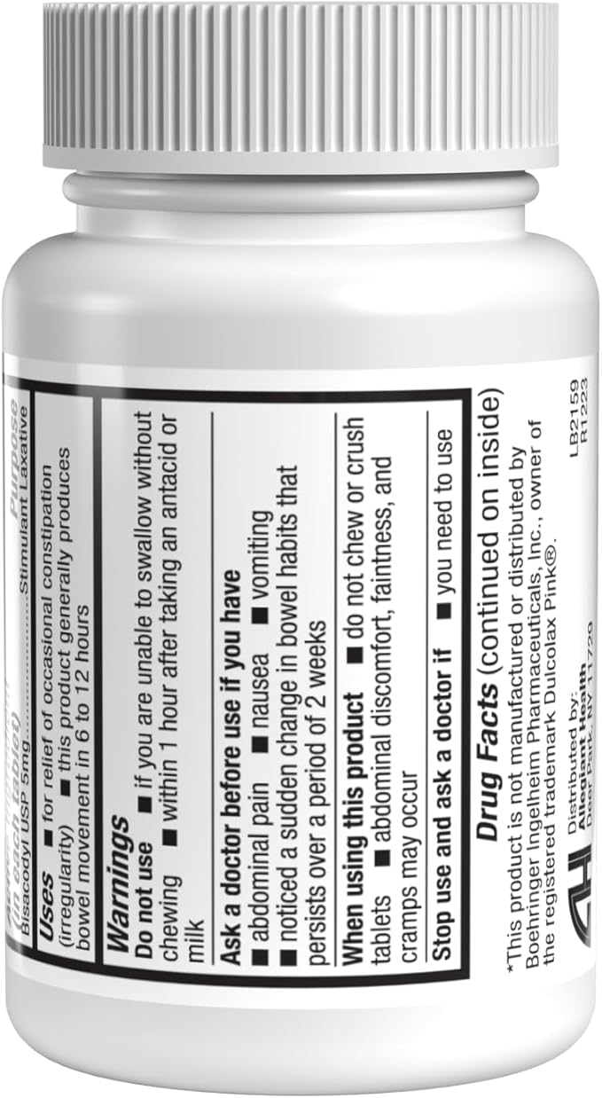 HealthA2Z® Woman's Gentle Laxative | Bisacodyl Stimulant Laxative 5mg | Constipation Relief | Gentle and Reliable | Overnight Relief (150 Tablets)
