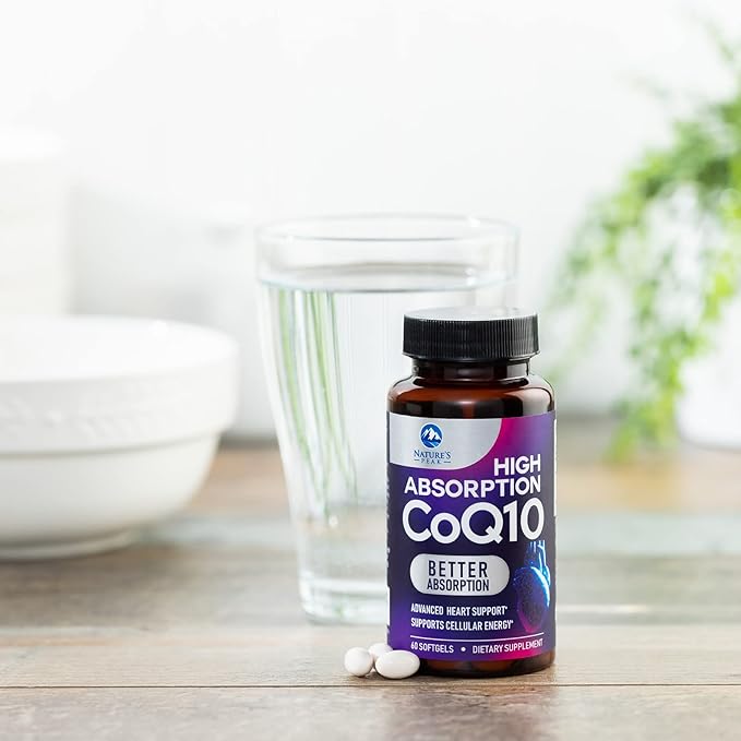 Co Q 10 Supplement - CoQ10 100mg Antioxidant, Heart Health Support & Energy Production - Coenzyme Q10 (Ubiquinone) Vitamins Increased Absorption, Gluten Free, Women & Men 2 Month Supply - 60 Softgels