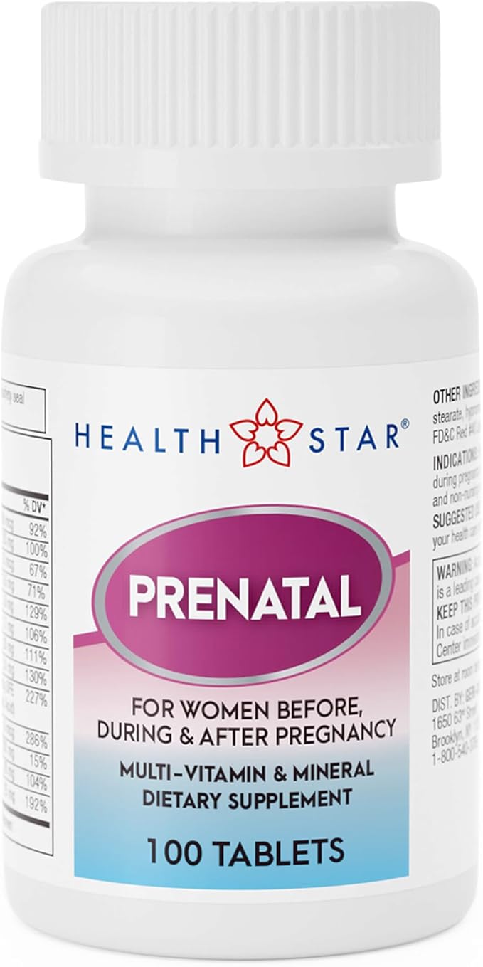 Prenatal Vitamins for Women Before, During & After Pregnancy Prenatal-Postnatal Multivitamins with Folic Acid & Minerals for Pregnancy Support| Daily Pregnancy Supplement, 100 Tablets