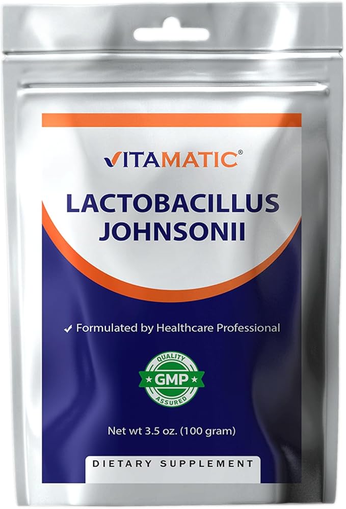 Vitamatic Lactobacillus Johnsonii Probiotic Powder - Digestive Health Support - 100 Gram (3.5 OZ) - 100 Servings