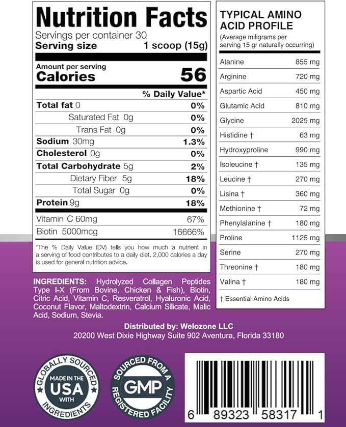 Cocolade Collagen - CocoLade Natural Collagen Drink Mix for Skin, Hair, Nails & Hydration - 21 Ounces