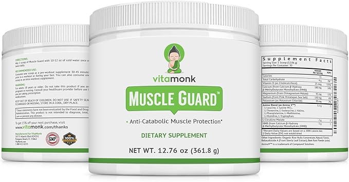 VitaMonk Muscle Builder with HMB, EAAs, Vitamin D, Magnesium - Muscle Building Supplements, Muscle Gainer, Muscle Supplement, Supplements for Muscle Growth
