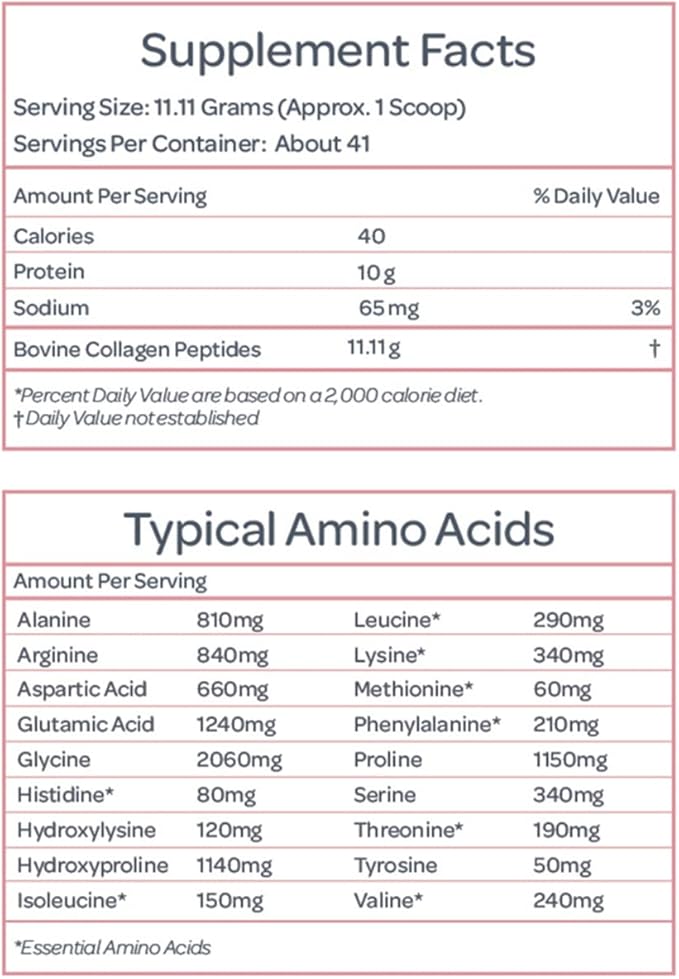 Unflavored Collagen Peptides Powder - Hydrolyzed Collagen Protein Supplement for Women | Vital for Hair, Skin, Nails, Gut Support, Paleo, Keto (41 Servings)