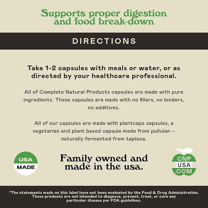 Digestive Enzymes Supplements, Natural Plant Based Superfood - 100 Capsules 600mg Probiotics Amylase Bromelain Lipase