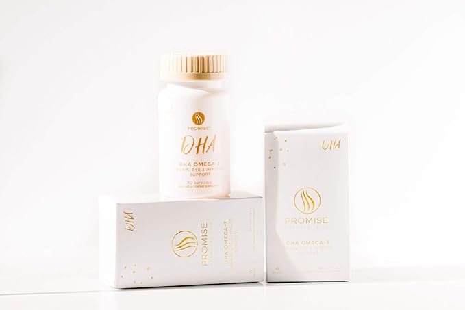 Promise Prenatal DHA - Pharmaceutical Grade Omega-3 DHA Once-Daily Strawberry Flavored softgel with 290 mg of DHA. All Natural Prenatal DHA for Baby's Brain and Eye Development (1 Month Supply)