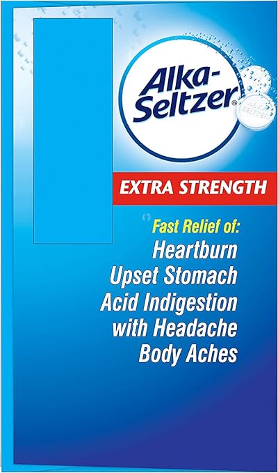 Alka-Seltzer-Extra Strength Tablets, Extra-Strength Antacid & Pain Relief, Original (24 Tablets)