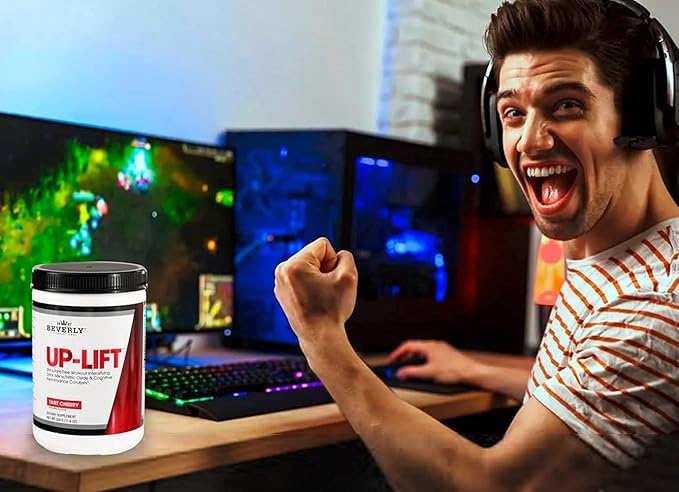 Beverly International Up-Lift Stimulant Free 330 grams. Workout Energy Drink Mix w/Nitric Oxide & Cognitive Performance Catalysts. UP Your Gaming. Beta Alanine, L-Citrulline, L-Tyrosine.