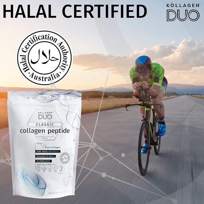 Premium Halal Collagen Protein Powder - Un-Flavored Protein Source Type I & III with 18 Amino Acids, Glycine Boost, for Skin Hair Nails - Collagen Supplement