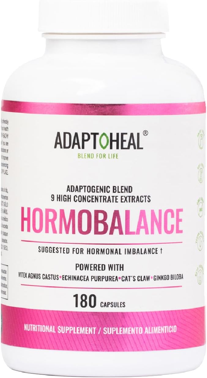 Hormone Balance for Women - Adaptogens Supplement - Vitex, Ginseng and Cat’s Claw – Vegan, Gluten and Dairy Free (180 Capsules / 700 mg)