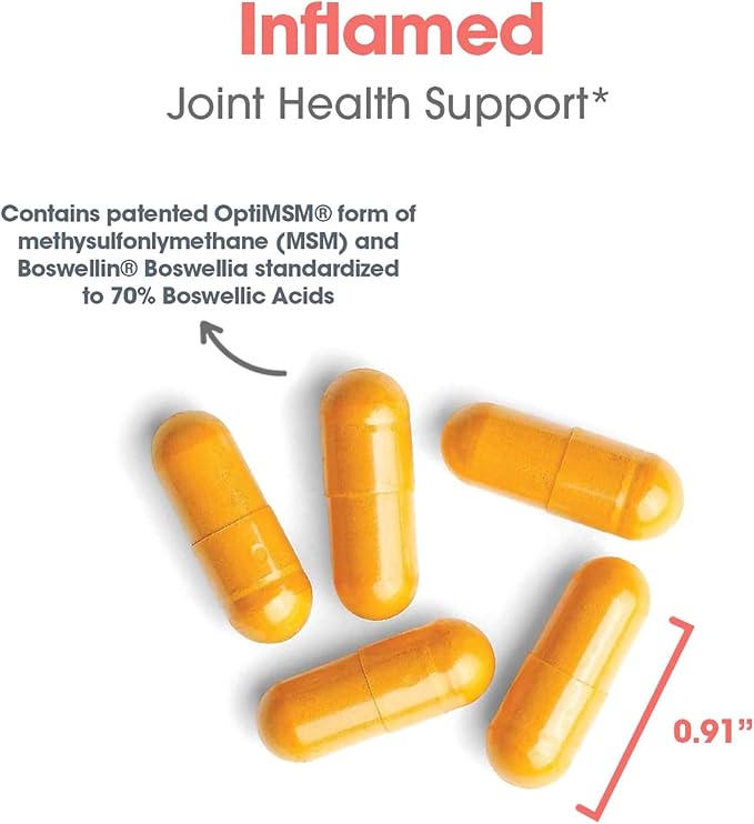 Allergy Research Group InflaMed Joint Health Supplement - Joint Support Supplement for Men & Women, Molybdenum, Turmeric, MSM, Boswellia,Connective Tissue Health - 120 Count