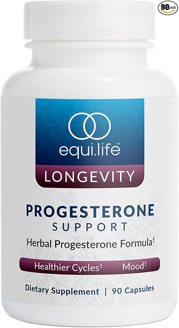 Equilife - Progesterone Support, Hormonal Balance for Women, Helps Supports Menstrual Pain and Overall Balance, Rich in Herbal Extracts, Non-GMO, Gluten-Free, Dairy- & Soy-Free (90 Capsules)
