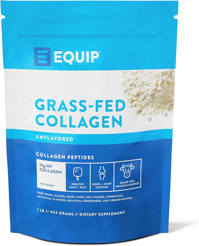 Equip Foods Prime Protein Powder Vanilla & Grass Fed Collagen Powder Unflavored
