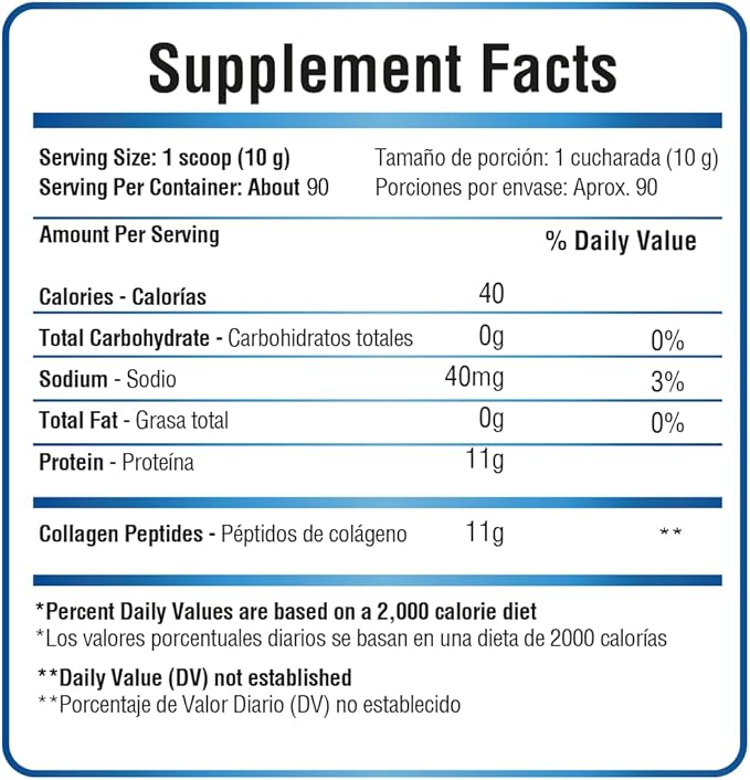 MO4T Collagen Peptides- Grass-Fed Collagen- Hydrolyzed Collagen Powder- Unflavored- 2 Pounds Collagen- Colageno 2 libras - Colageno Hidrolizado