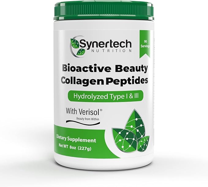 Bioactive Hydrolyzed Collagen Peptides Powder (90 Servings) | Type I & III with VERISOL & 18 Amino Acids | Non-GMO, Grass Fed, Gluten Free, Keto-Friendly