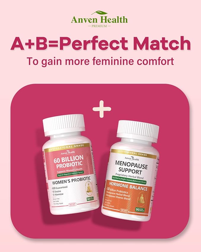 Probiotics for Women Digestive Health - 60 Billion Vaginal Probiotic Organic Prebiotics with Cranberry & D-Mannose for Gut, Urinary, Immune Health, Vegan & Non-GMO | 180 Capsules