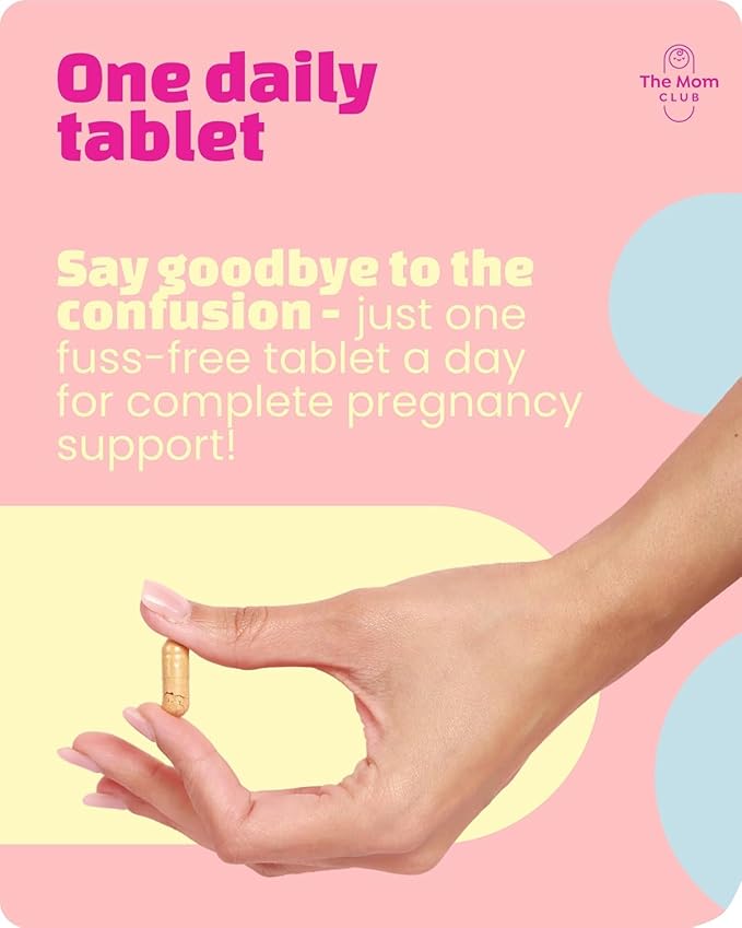 Pregnancy Vitamins for Women – 1st Trimester Prenatal Supplement with Folic Acid, Iron, B6 & Ginger – Morning Sickness Relief & Baby Development – 30 Vegan Capsules