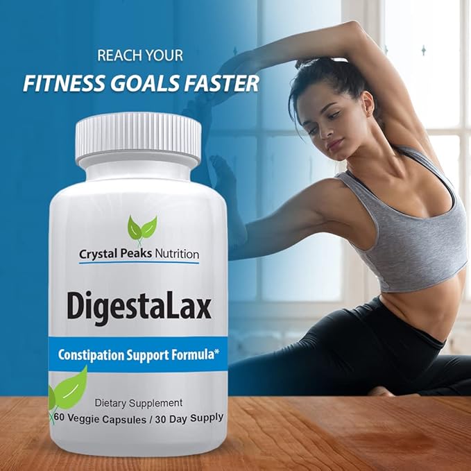 DigestaLax Increase Nutrition & Constipation Support - Helps Improve Easy Digestion & Natural Colon Absorption + Gas, Bloating, and Cramping Relief, Calcium Blend for Gut Health, 60 Veggie Capsules