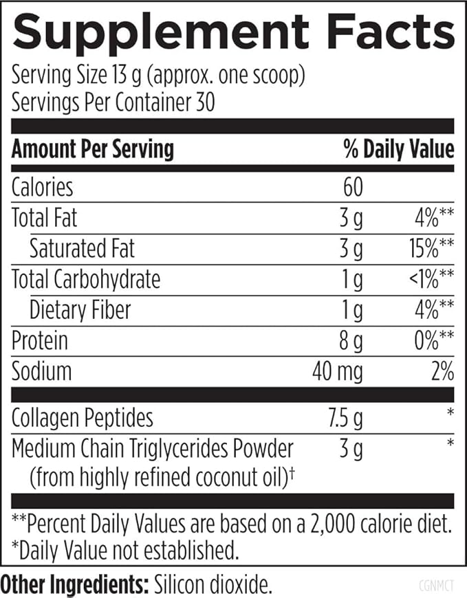 Designs for Health Collagen + MCT, Unflavored - Hydrolyzed Grass-Fed Collagen Peptides with MCT Oil Powder to Promote Mental Focus, Sustained Energy, Skin & Gut Health (30 Servings)
