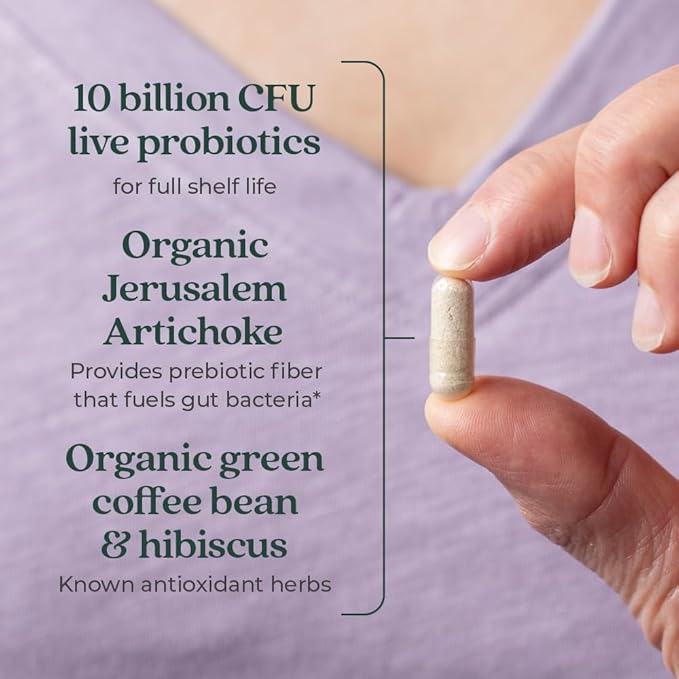 New Chapter Daily Dual Biotic Probiotic + Prebiotic for Digestion & Microbiome Health, 100% Vegan, Soy Free, Non-GMO, 60 Count (2 Month Supply)