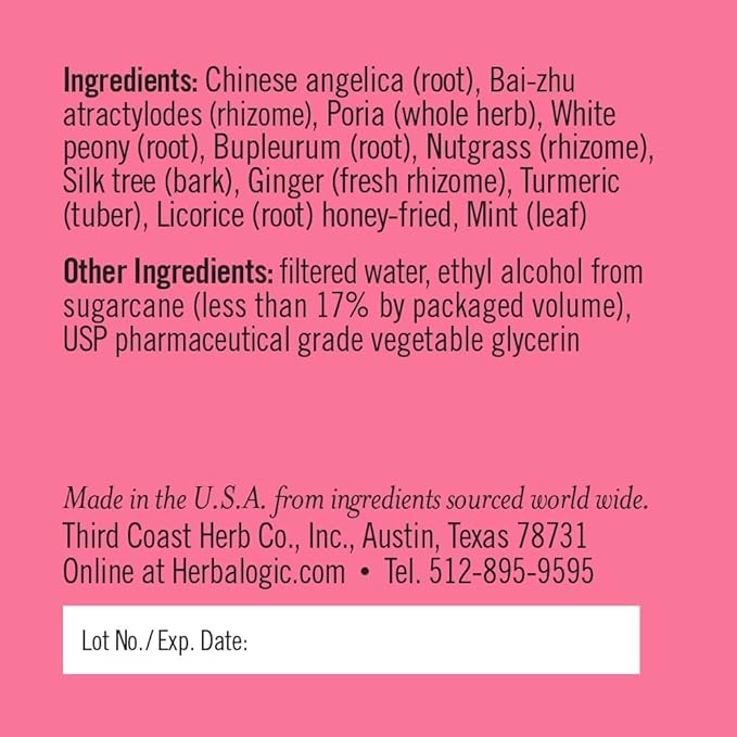 Peacekeeper Liquid Herb Drops - Reduces PMS Related Mood Swings - Based on The Traditional Chinese Formula Xiao Yao San with Added Herbs for Mood Support - Contains Turmeric - 4 Fl. Oz.