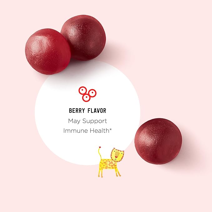 Amazon Brand - Mama Bear Vegan Probiotic, Berry, 60 Gummies, 1 Billion CFU per Gummy (Pack of 2)