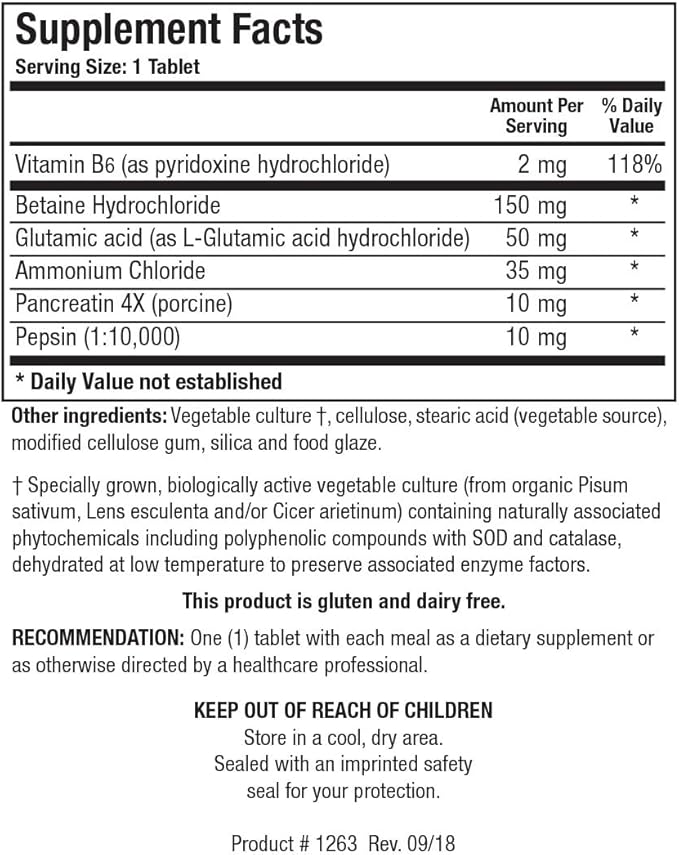 Biotics Research Hydro Zyme™ - Digestive Enzymes (Enzimas Digestivas) For Women & Men - Enzymes for Digestion Supplement Contains Betaine HCL - Supports Healthy Gastric pH & Immune Health-250 Enzyme's