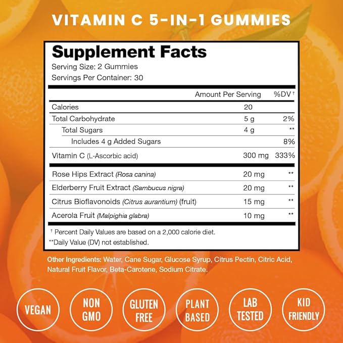 NutraChamps (2-Pack) Vitamin C Gummies and Elderberry Gummies Bundle
