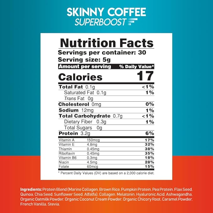 Collagen Protein Peptides Powder – Organic Protein Coffee for Men & Women, Promotes Glowing Skin, Lose Weight, Hair, Nails, Bone & Joint, Muscles, Superboost Supplement