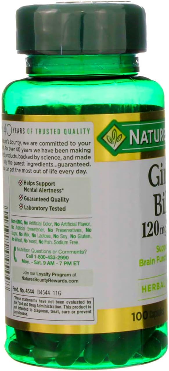 Nature's Bounty Ginkgo Biloba Capsule 120 mg 100 ea