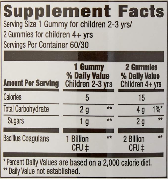 Amazon Brand - Mama Bear Vegan Probiotic, Berry, 60 Gummies, 1 Billion CFU per Gummy (Pack of 2)
