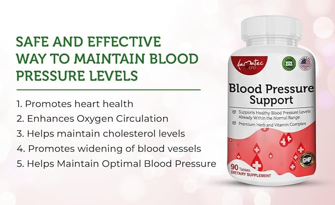 Blood Pressure Support Supplement 90 Capsules